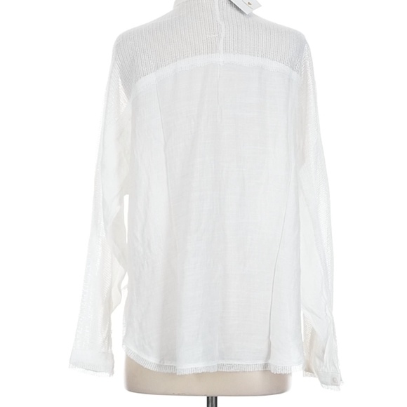 Millibon Long Sleeve Blouse with Adorable Mesh Detail - Picture 1 of 3